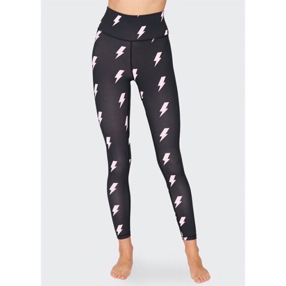 NWT Spiritual Gangster Essential High Waist Lightning Bolt Print Leggings XS - Picture 1 of 5